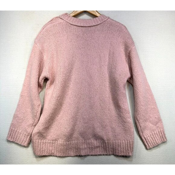 J.Crew Womens Knit Sweater Button Shoulder Small Pink Wool & Alpaca Blend - Picture 9 of 12